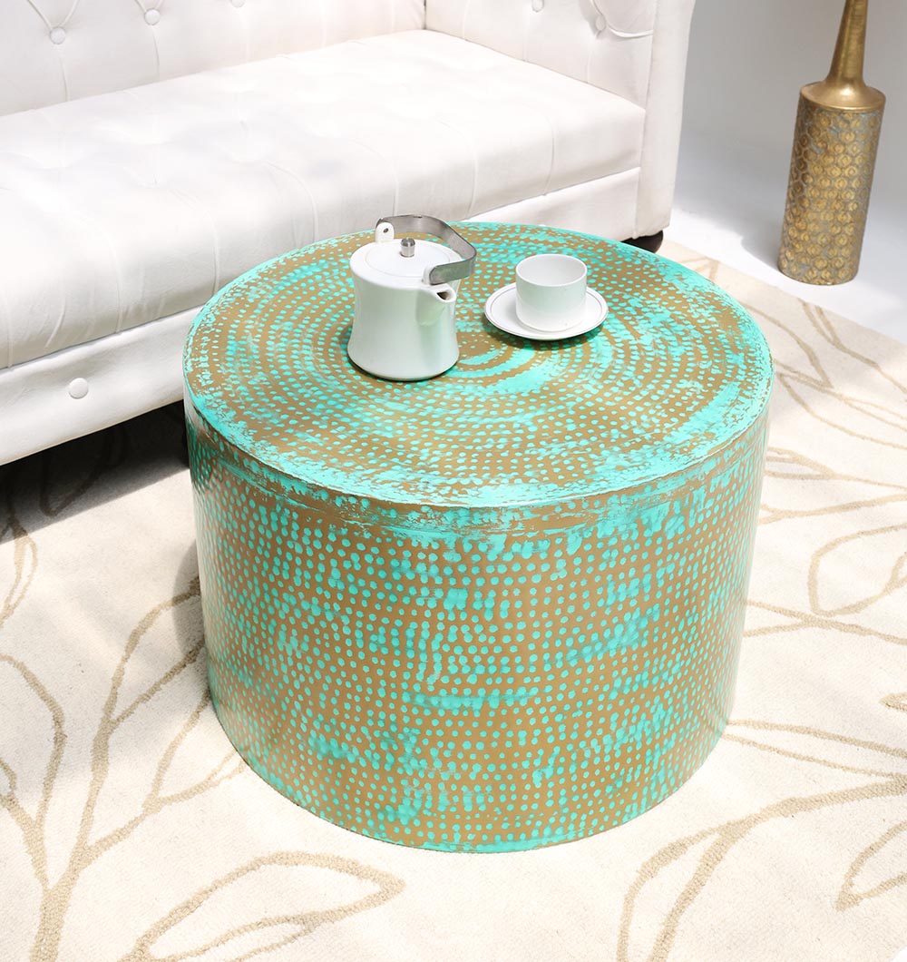 Modern Round Coffee Table With Spray Platina Color GH-006