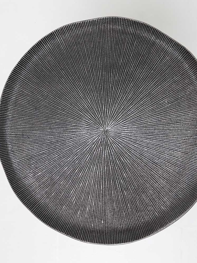 Top-down view of the textured surface, perfect for displaying items as a functional corner display stand.