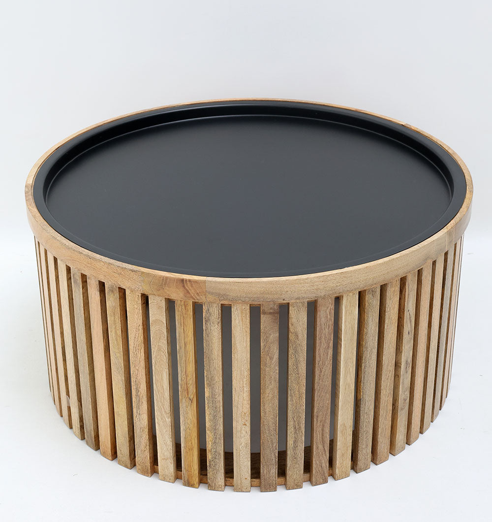 Stylish wooden and iron coffee table, GH-093, ideal for luxury home decor.