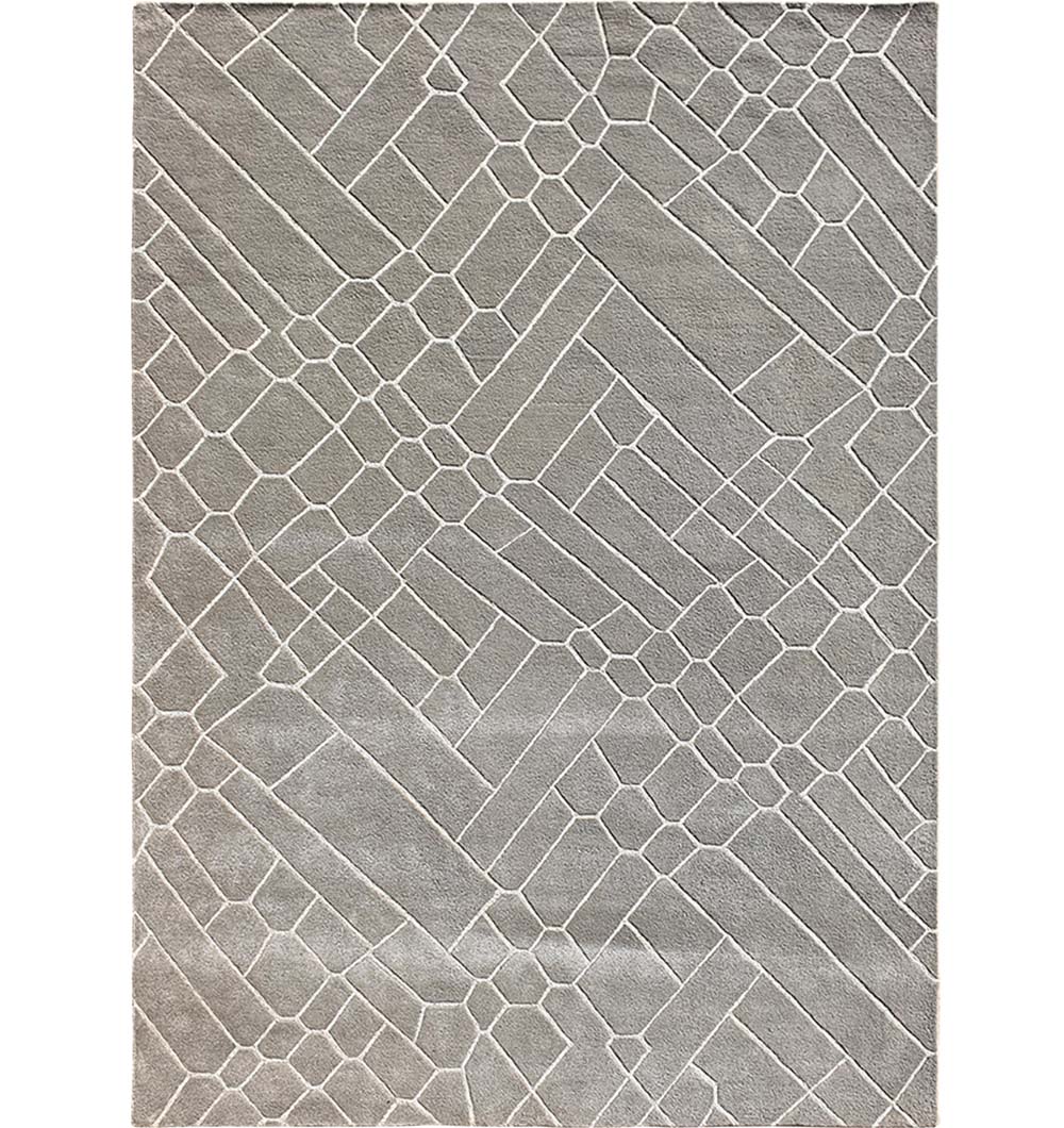 Main image of the multi-color rectangular rug, hand-tufted with high-performance polyester fibers for durability.