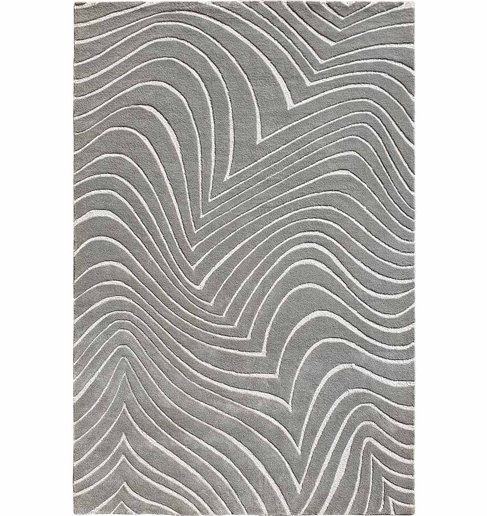 Main image of the rectangular multi-color hand-tufted carpet, built with 80% polyester for synthetic resilience and everyday use.