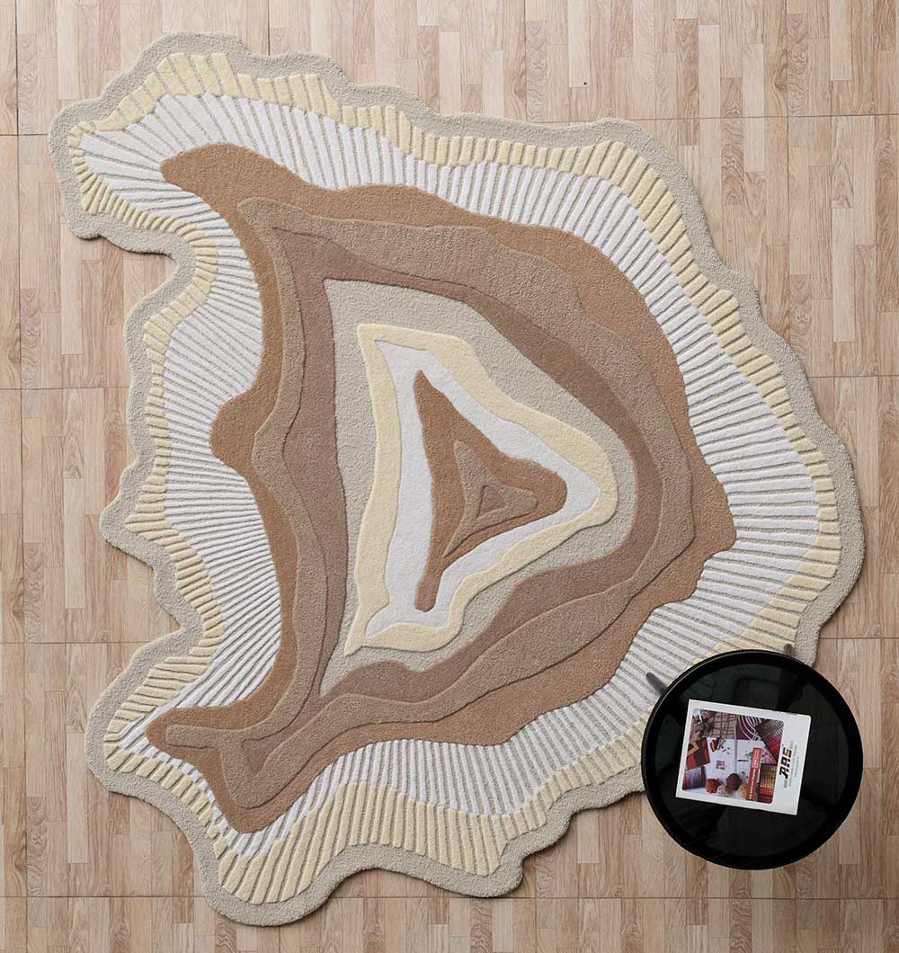 Handmade Shape Wool & Cotton Earth Tone Rug HTW 124 (200cm)
