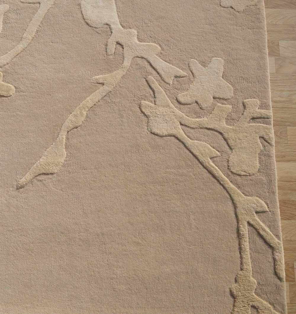 Home Decor Handmade Beige Color Area Rug  HTWV-115