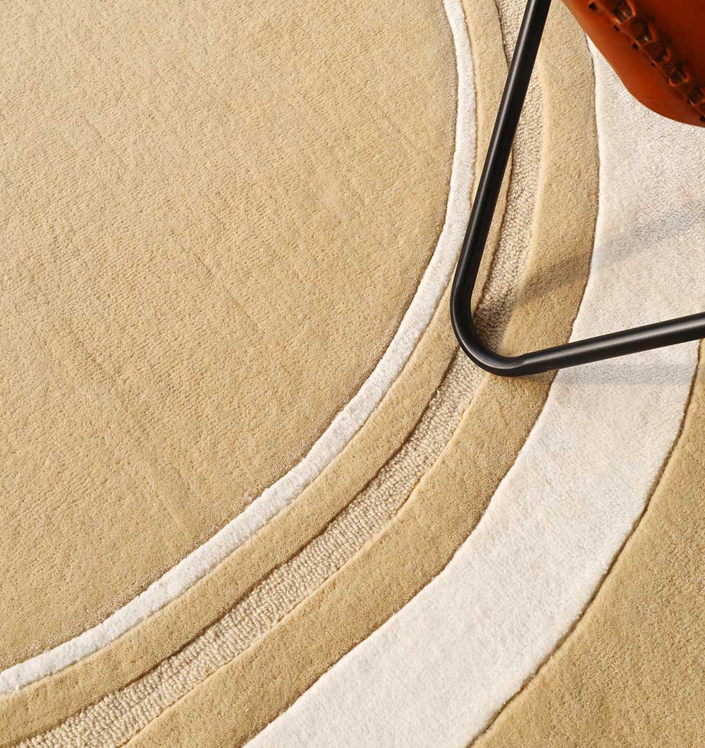 Round Handmade Area rug HTWV-120