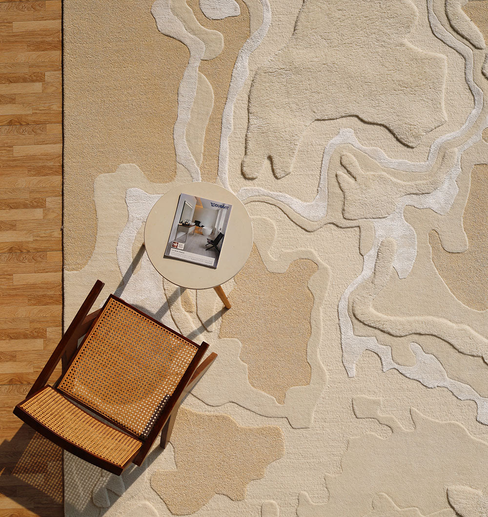 Top-down view showcasing the aesthetic beauty of the handwoven construction and unique texture.