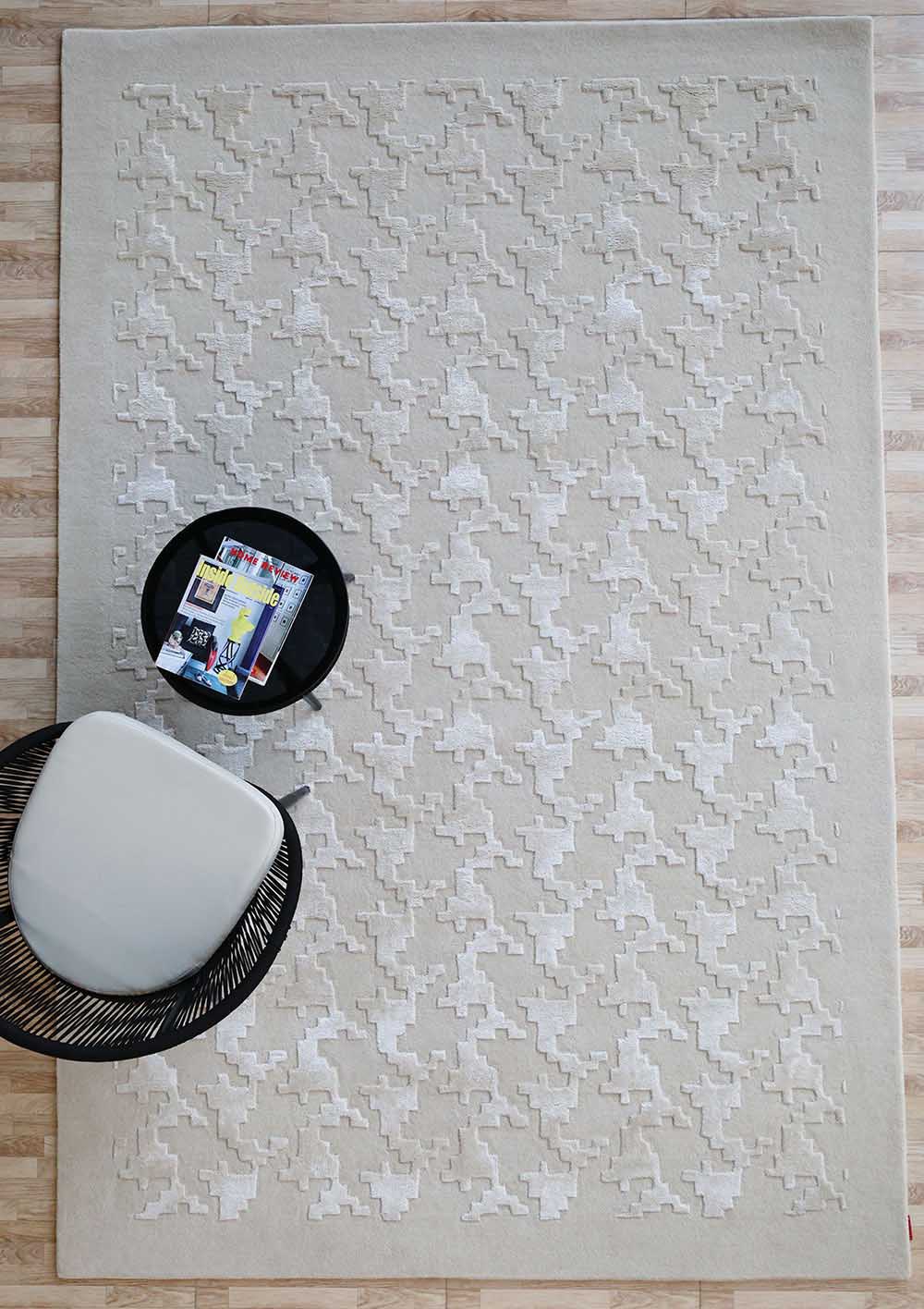 Handmade Rectangle Living Room Rug HTWV-131