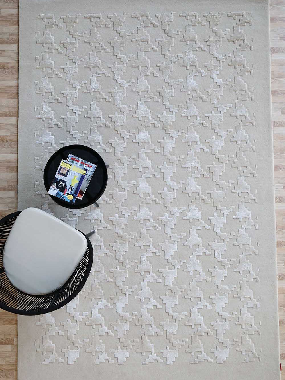 Handmade Rectangle Living Room Rug HTWV-131