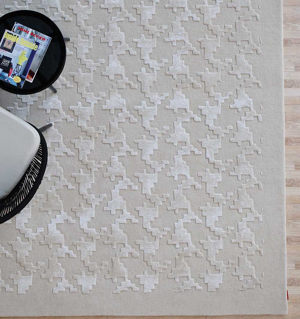 Handmade Rectangle Living Room Rug HTWV-131