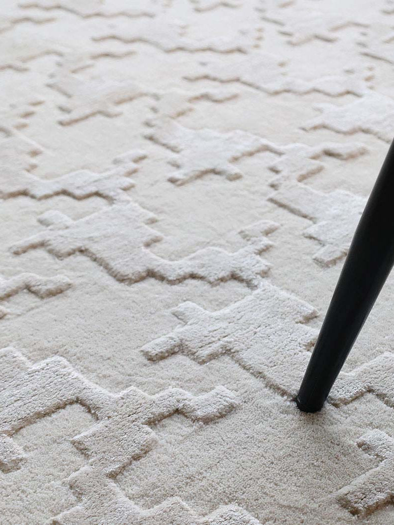 Handmade Rectangle Living Room Rug HTWV-131