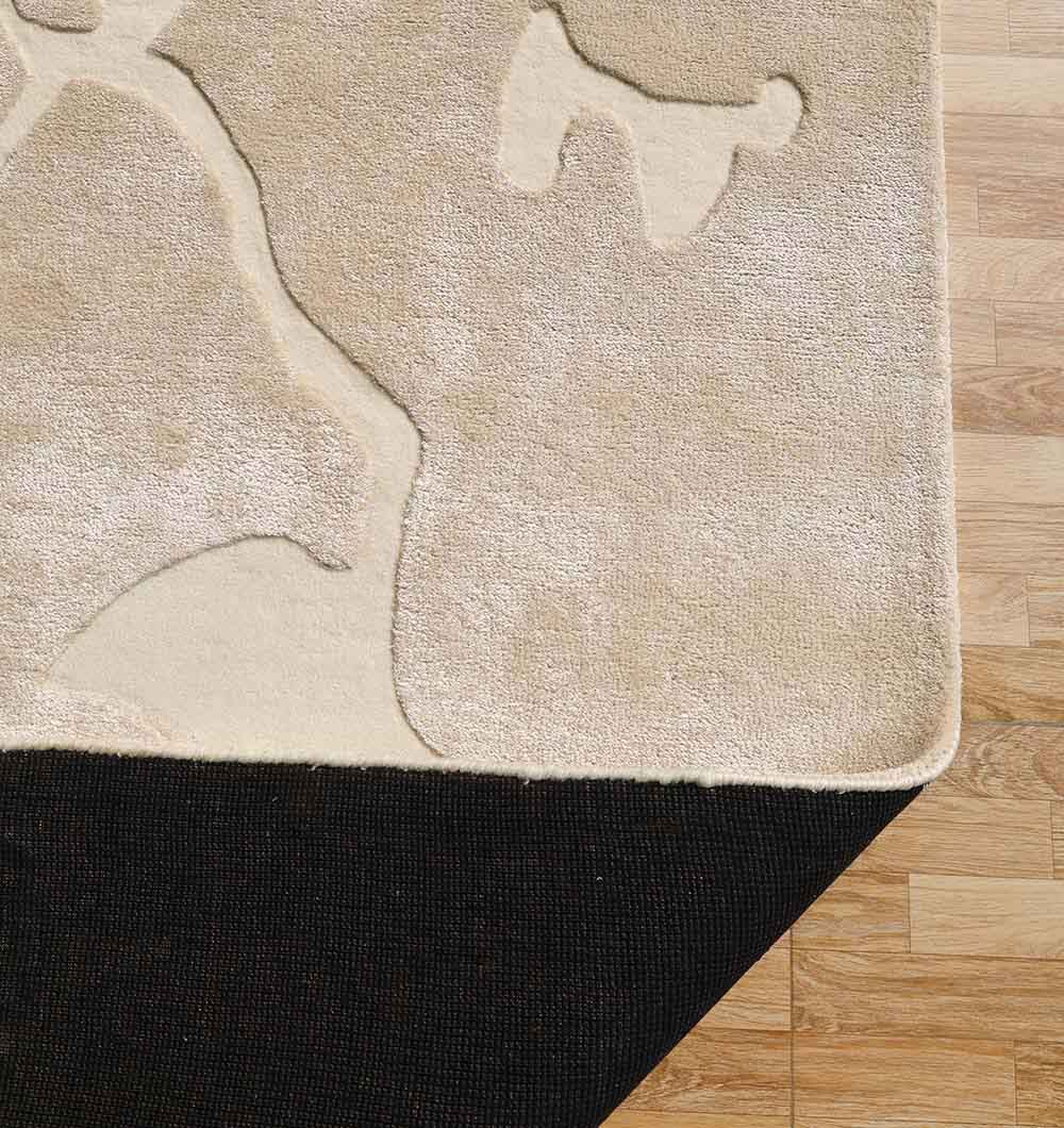 Handmade Living Room Rug Beige Color HTWV-132