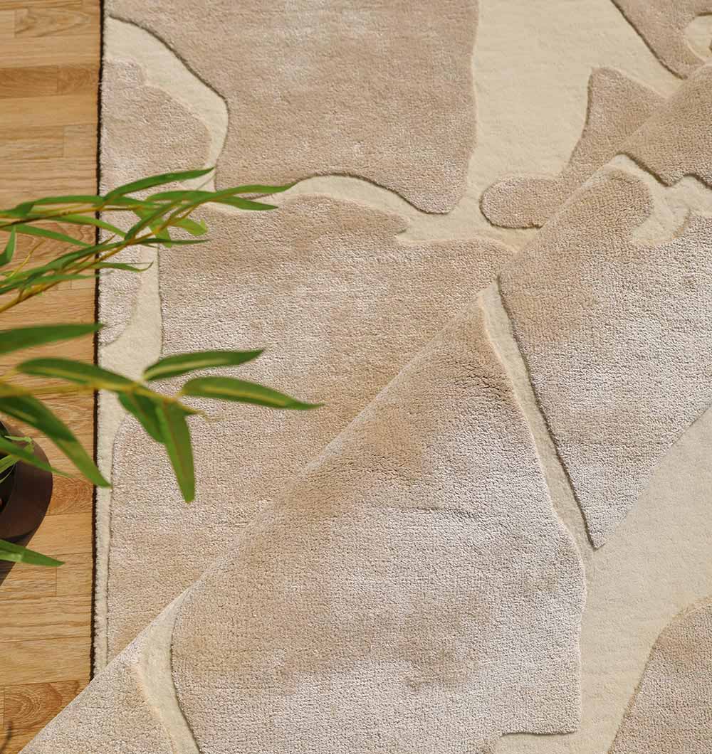 Handmade Living Room Rug Beige Color HTWV-132