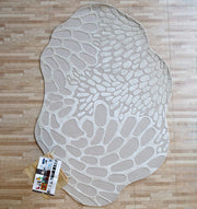 Organic Flow Hand-Tufted Rug – Natural White Textured Elegance HTWV-134