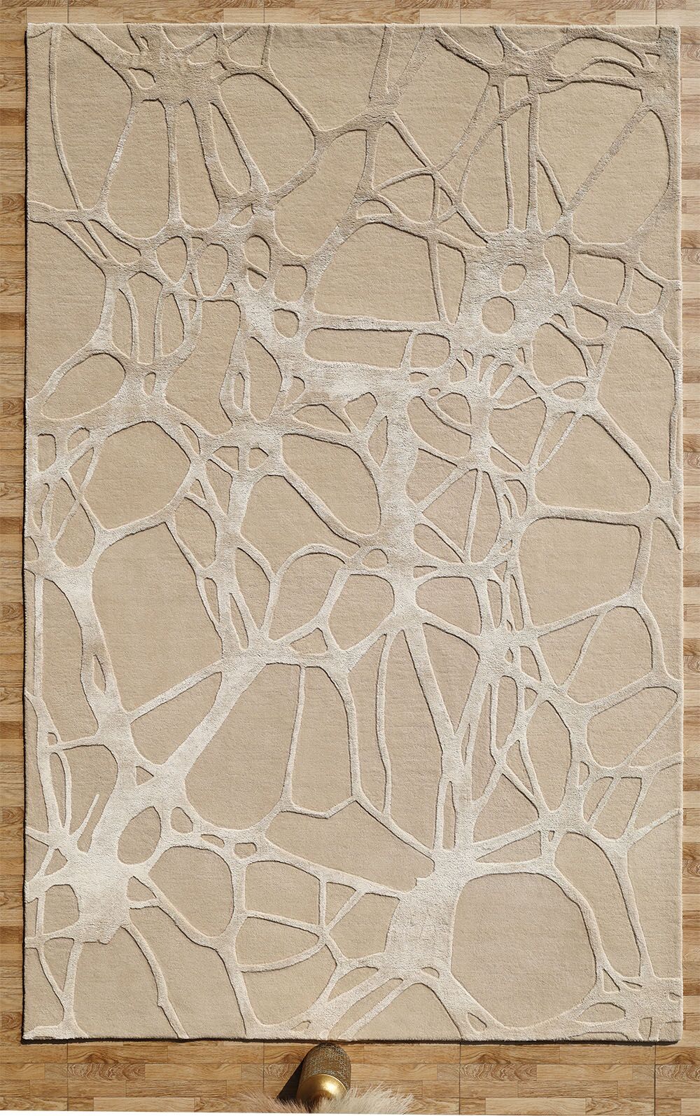 Natural White Color Handmade Area Rug - HTWV-145 (200x300 cm)