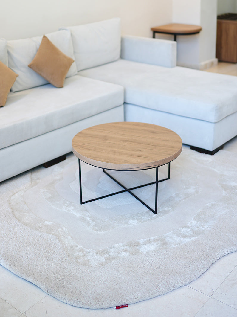 Layered Shaped Round 200 cm Handmade Rug HTWV-148