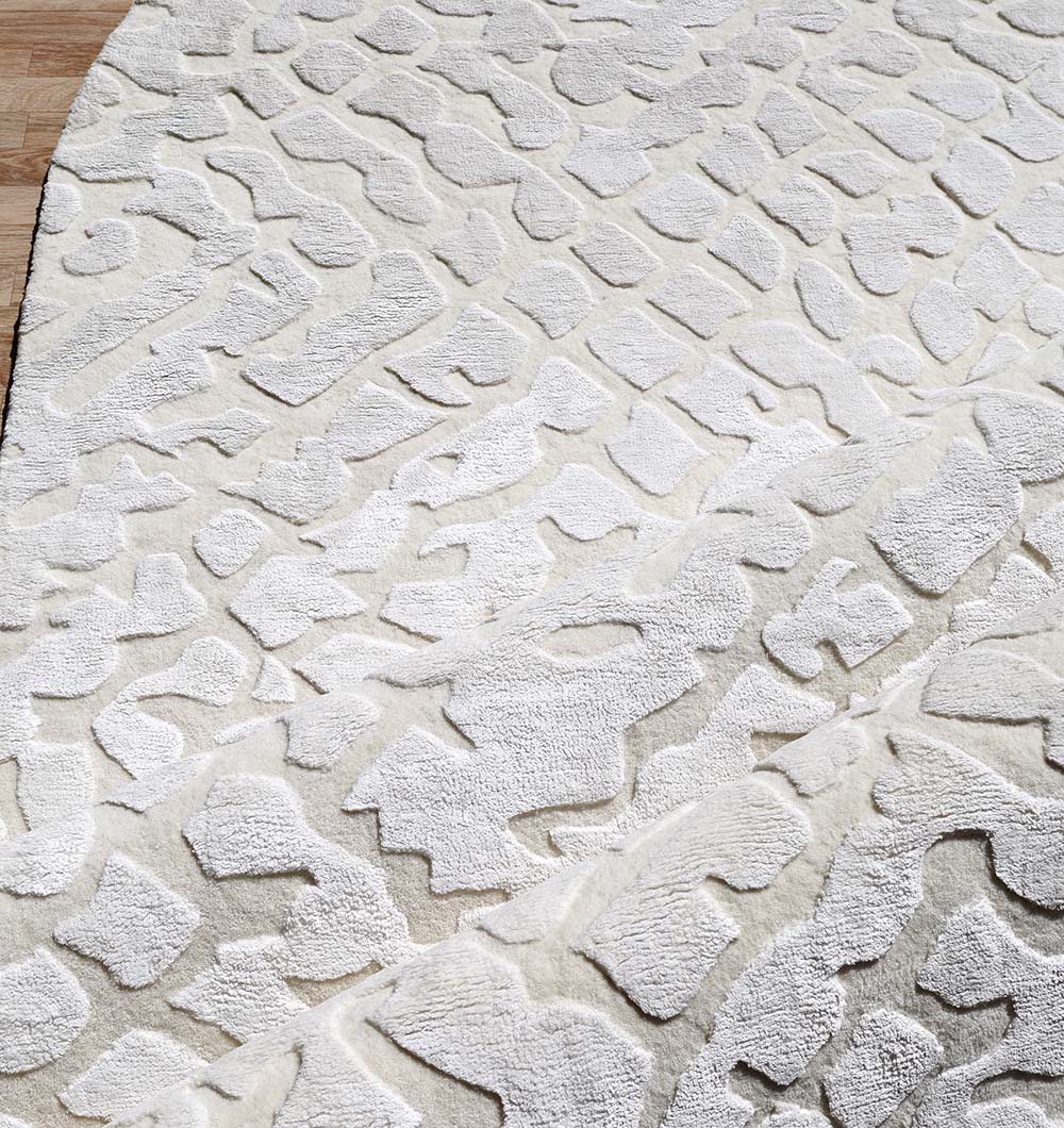 Handcrafted Textured White Carpet HTWV-154 – (200×300) cm