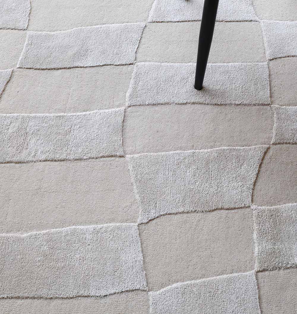 Geometric Textured Beige Carpet HTWV-159 Handmade – 300×400 cm