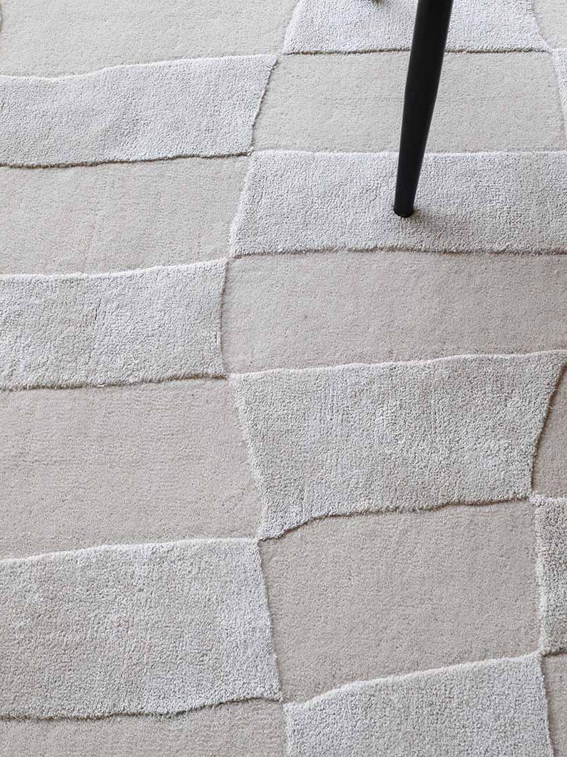 Geometric Textured Beige Carpet HTWV-159 Handmade – 300×400 cm