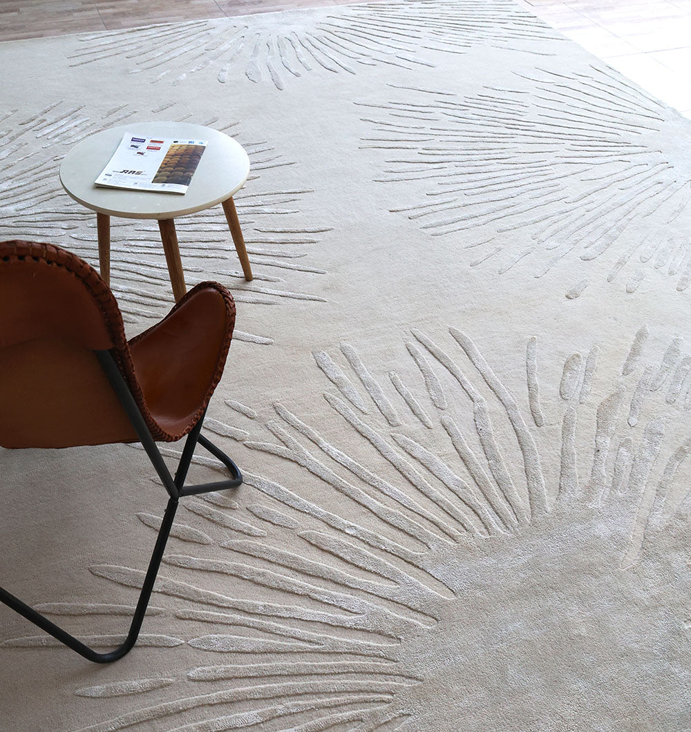 Radiant Pattern Beige Carpet HTWV-160 Handmade – 300×400 cm