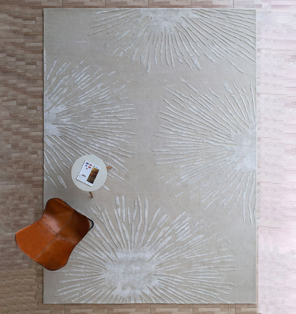 Radiant Pattern Beige Carpet HTWV-160 Handmade – 300×400 cm