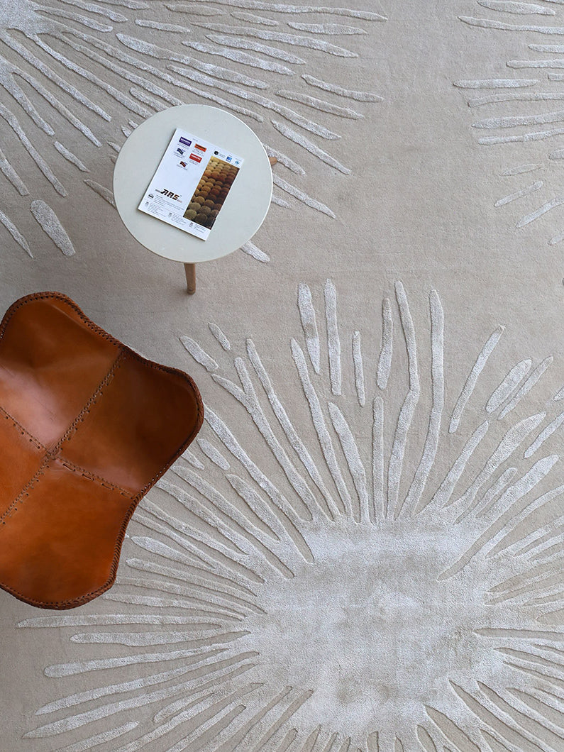 Radiant Pattern Beige Carpet HTWV-160 Handmade – 300×400 cm