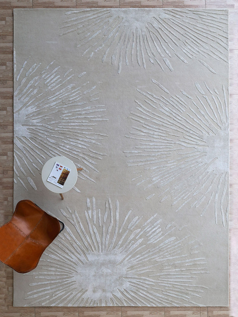 Radiant Pattern Beige Carpet HTWV-160 Handmade – 300×400 cm