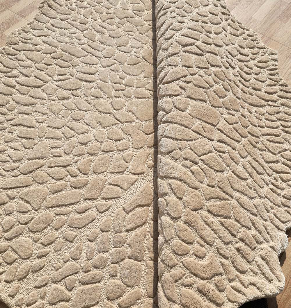 Radiant Round Beige Carpet HTWV-162 Handmade Textured – 200 cm Round