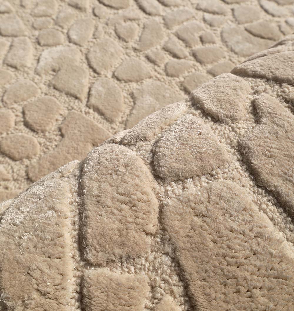 Radiant Round Beige Carpet HTWV-162 Handmade Textured – 200 cm Round