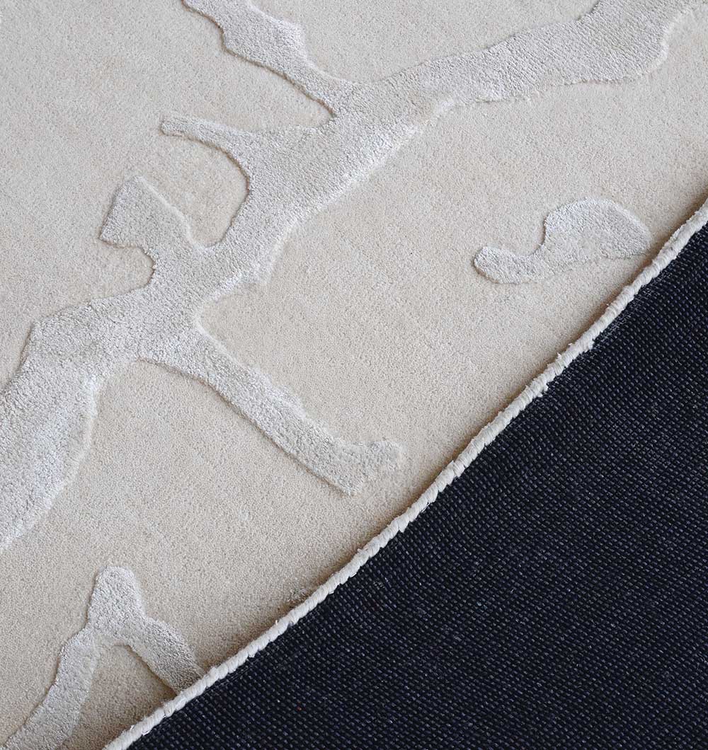 Abstract Textured Beige Carpet HTWV-163 Handmade Design – 300×400 cm