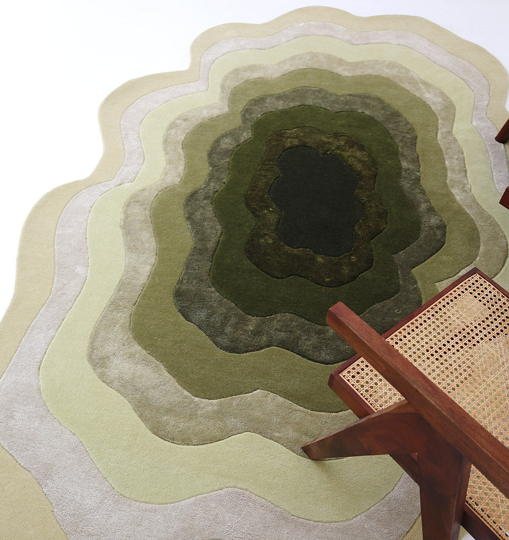 Organic Layered Design HTWV-164 Multi-Color Handmade Carpet – 200×300 cm Shape