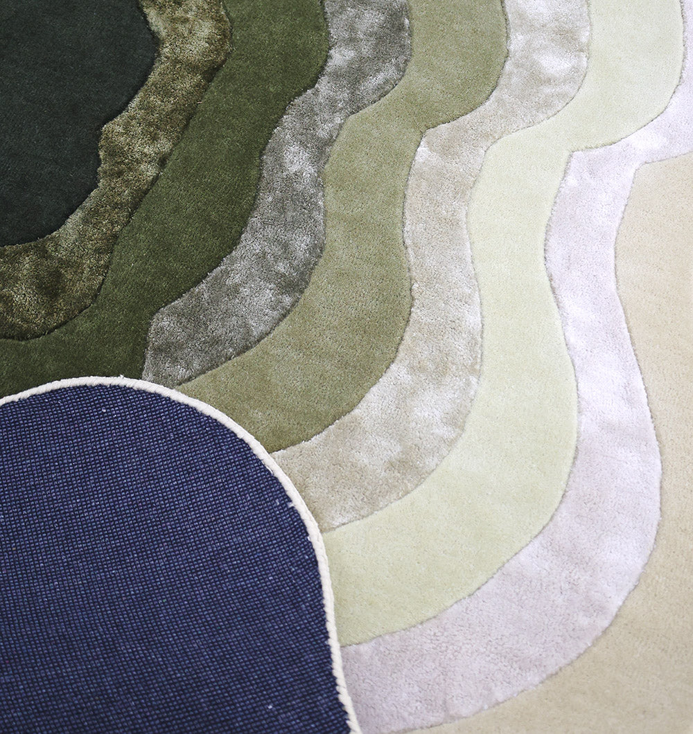 Organic Layered Design HTWV-164 Multi-Color Handmade Carpet – 200×300 cm Shape