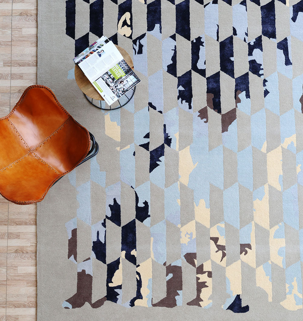 Abstract Geometric HTWV-166 Multi-Color Handmade Carpet – (300×400 cm)