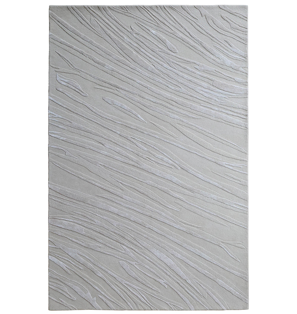 Flowing Texture HTWV-168 Handmade Carpet – Light Beige (200×300 cm)