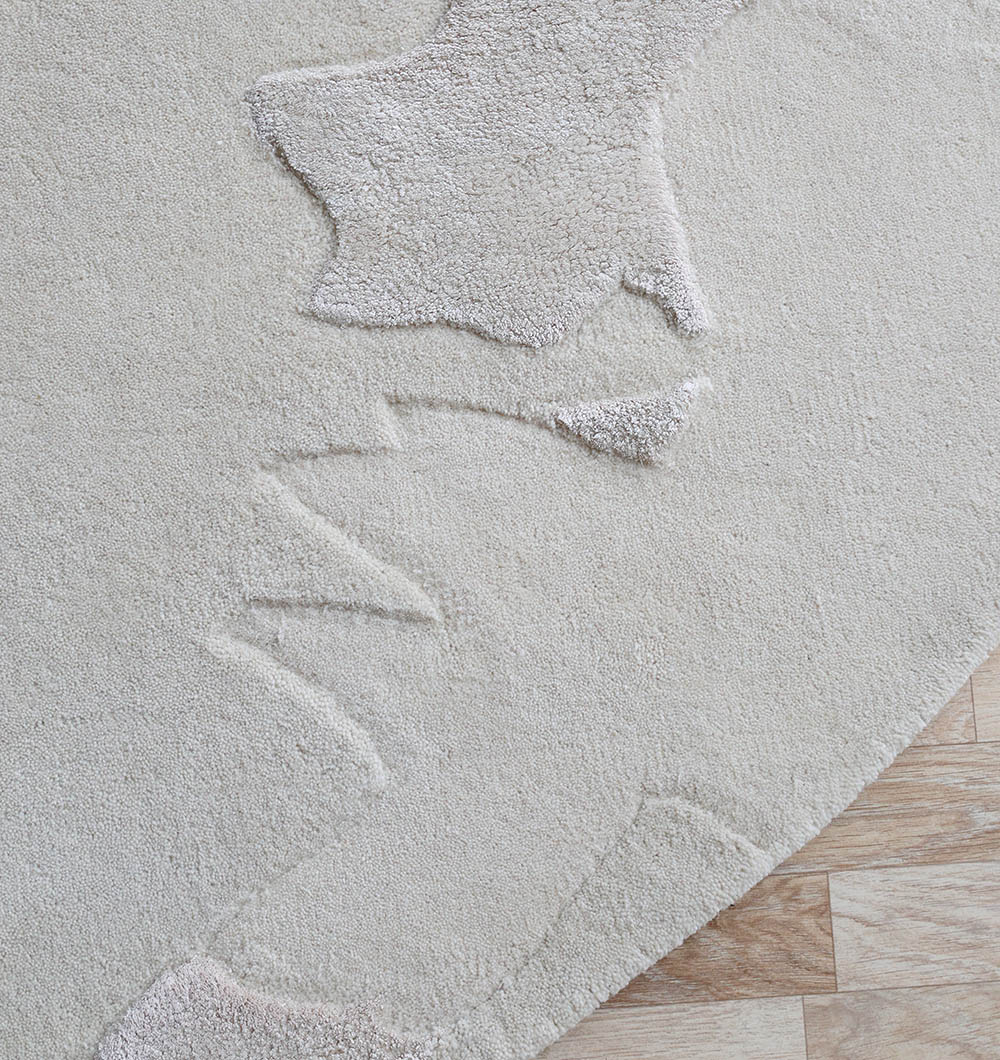 Abstract Circular HTWV-170 Multi-Tone Handmade Carpet – Designer Round Rug 200 CM