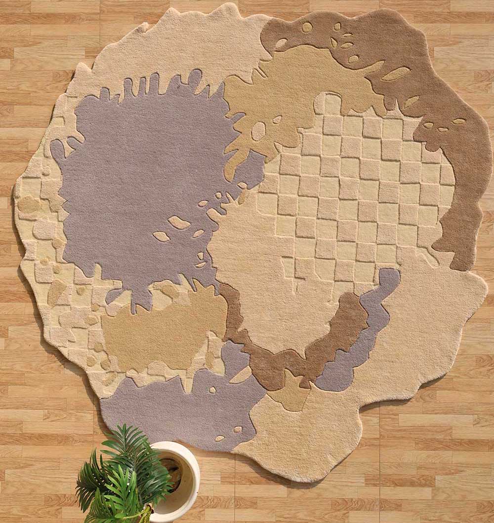 Handmade Abstract Shape Carpet HTWV-174 in Multi Color – (200×200 cm)