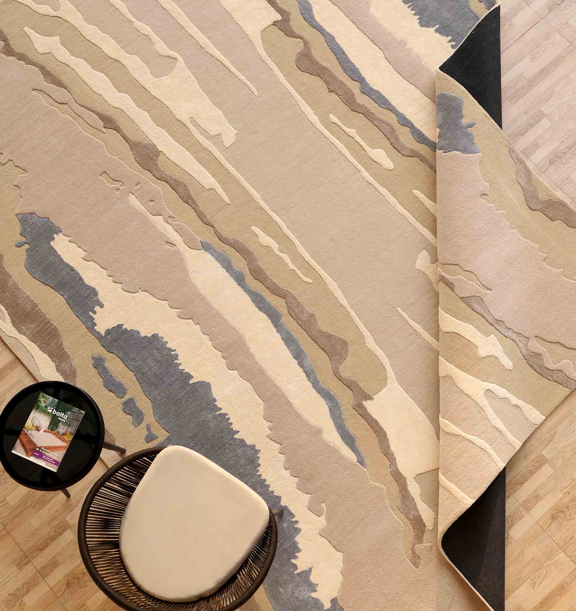 Handmade Abstract Multi-Color Carpet HTWV-177 – Premium Wool & Viscose Blend - (300×400 CM)