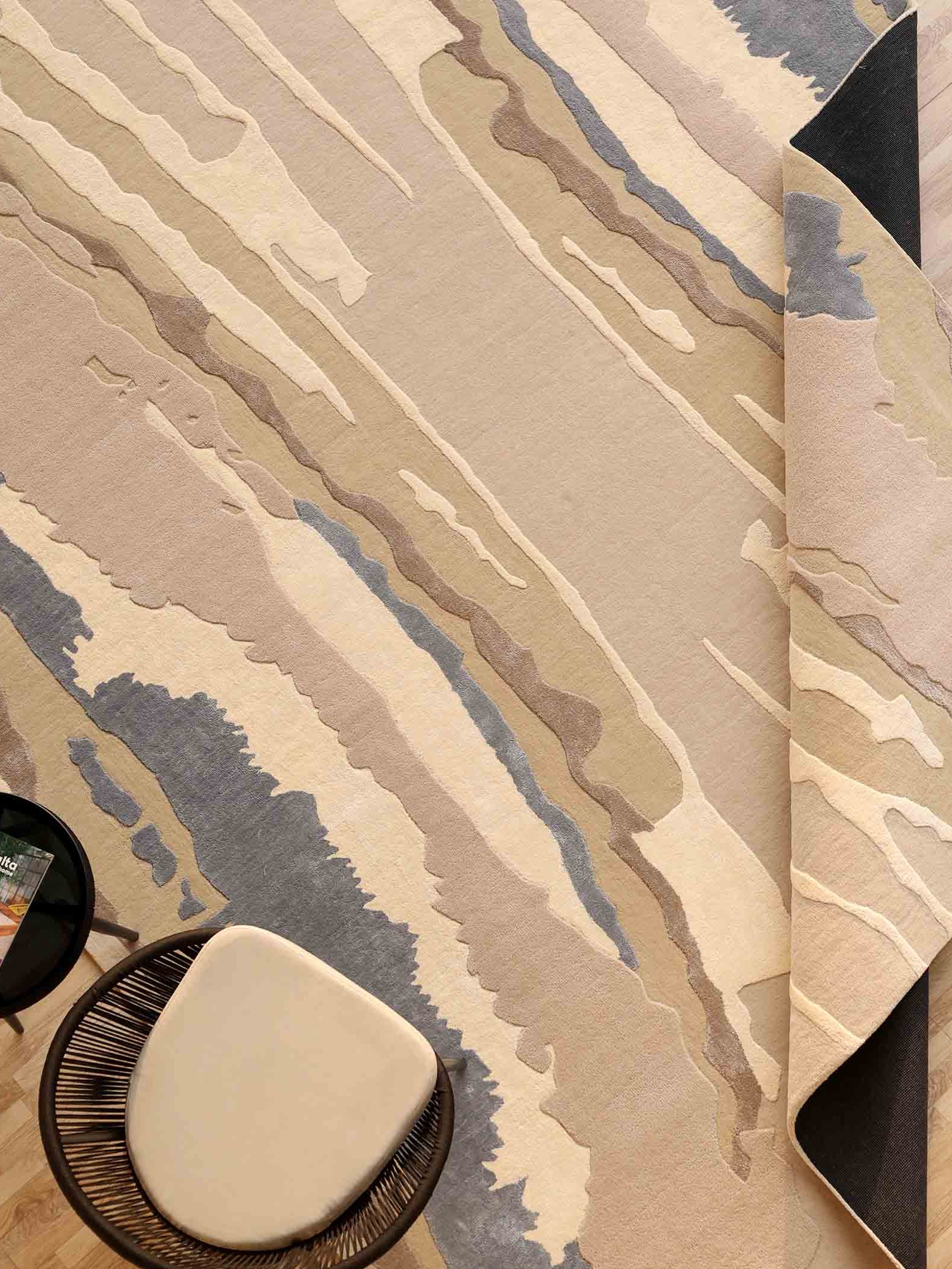 Handmade Abstract Multi-Color Carpet HTWV-177 – Premium Wool & Viscose Blend - (300×400 CM)