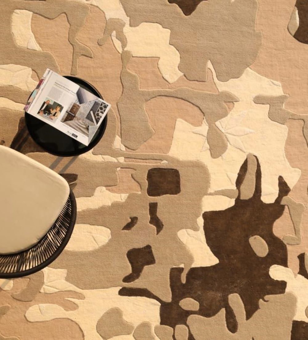 Abstract Wool & Viscose Handmade Carpet 300x400 – HTWV-180