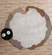 Decorative Handmade Modern Shaped Rug  HTWV 185 (183 x 200 cm)