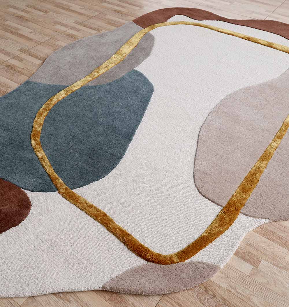 Handmade Multi Color Shaped Area Rug 200x300 CM HTWV 186