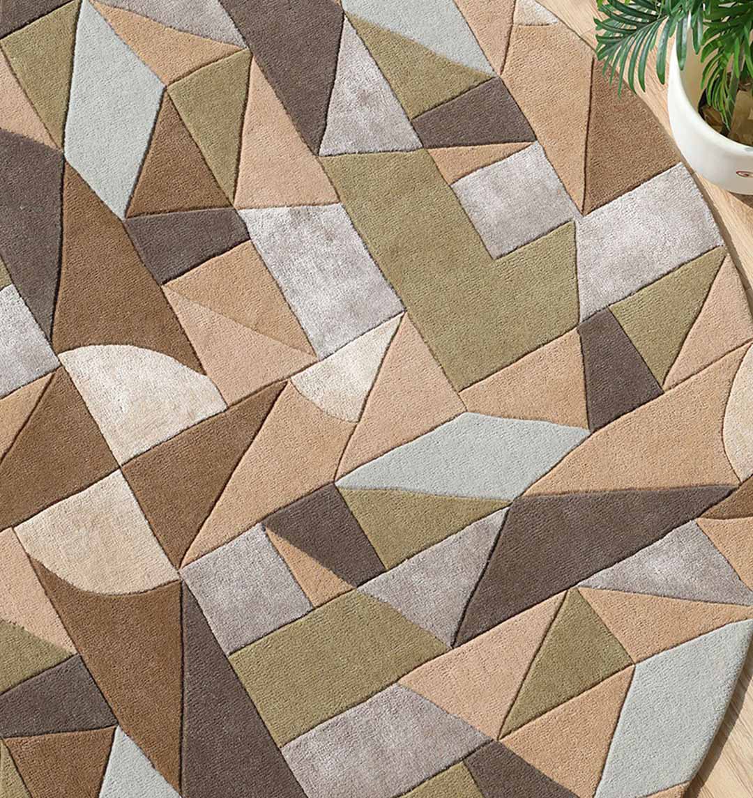 Handmade Round Carpet For Home Decor 200 CM RD HTWV-47