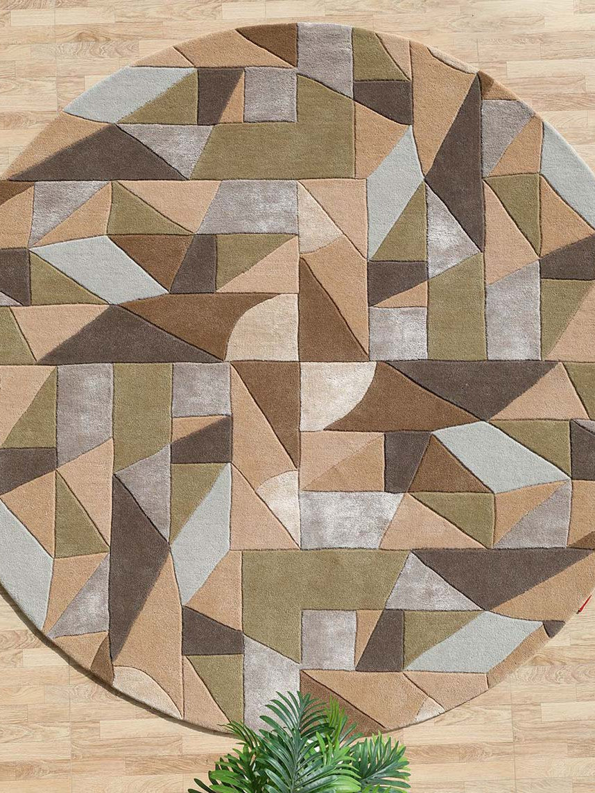 Handmade Round Carpet For Home Decor 200 CM RD HTWV-47