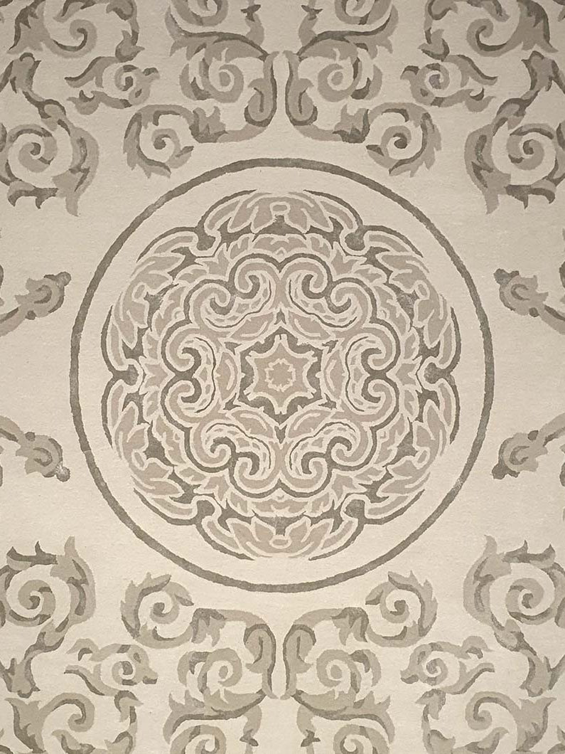 Image highlighting the expert hand-tufted construction, providing a high-quality artisanal finish and unique charm.