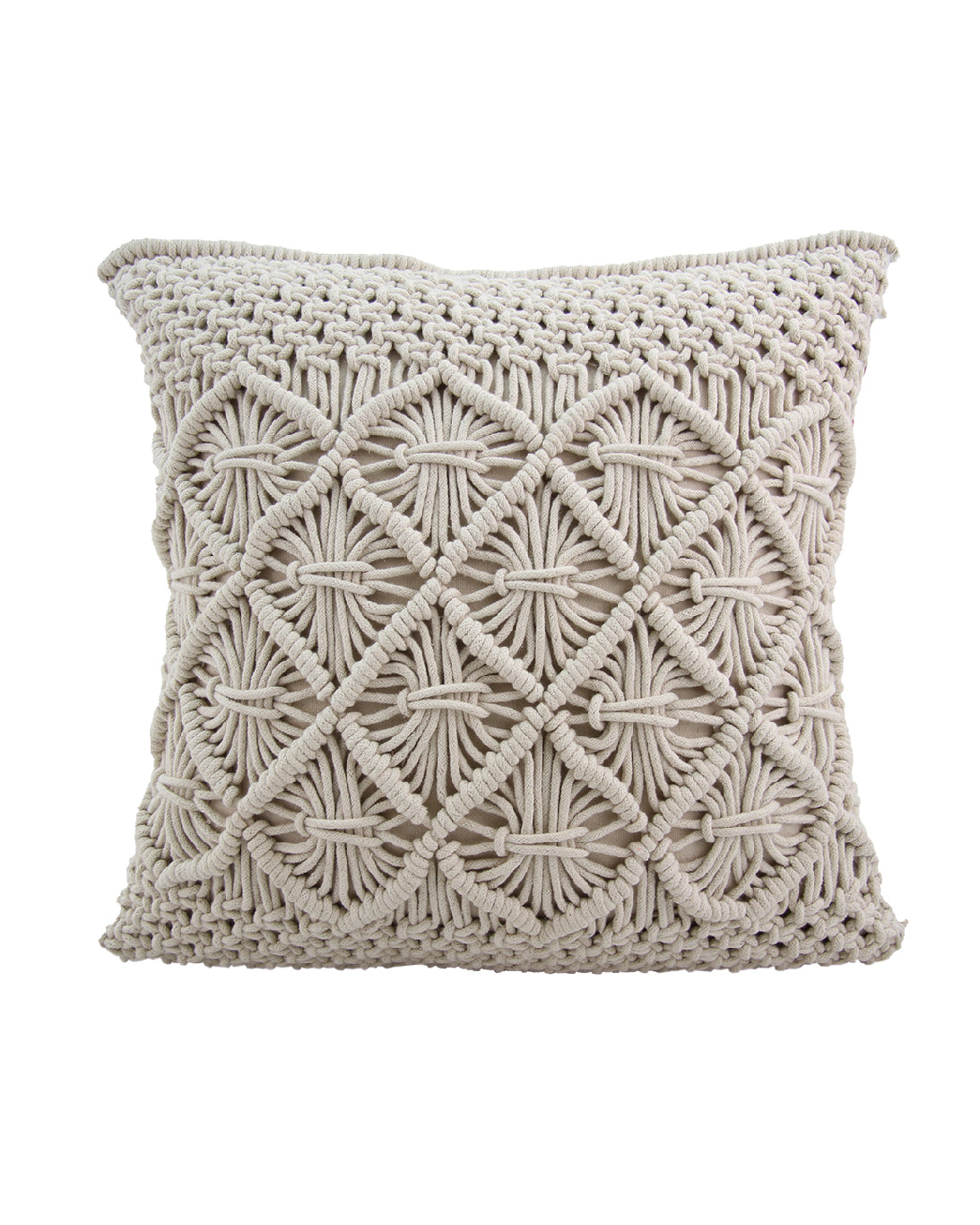 Experience Luxurious Comfort: Our Woven Macrame Cotton Cushion (Model CS-167-171) offers a perfect blend of elegance and comfort, providing you with a cozy spot to relax and unwind