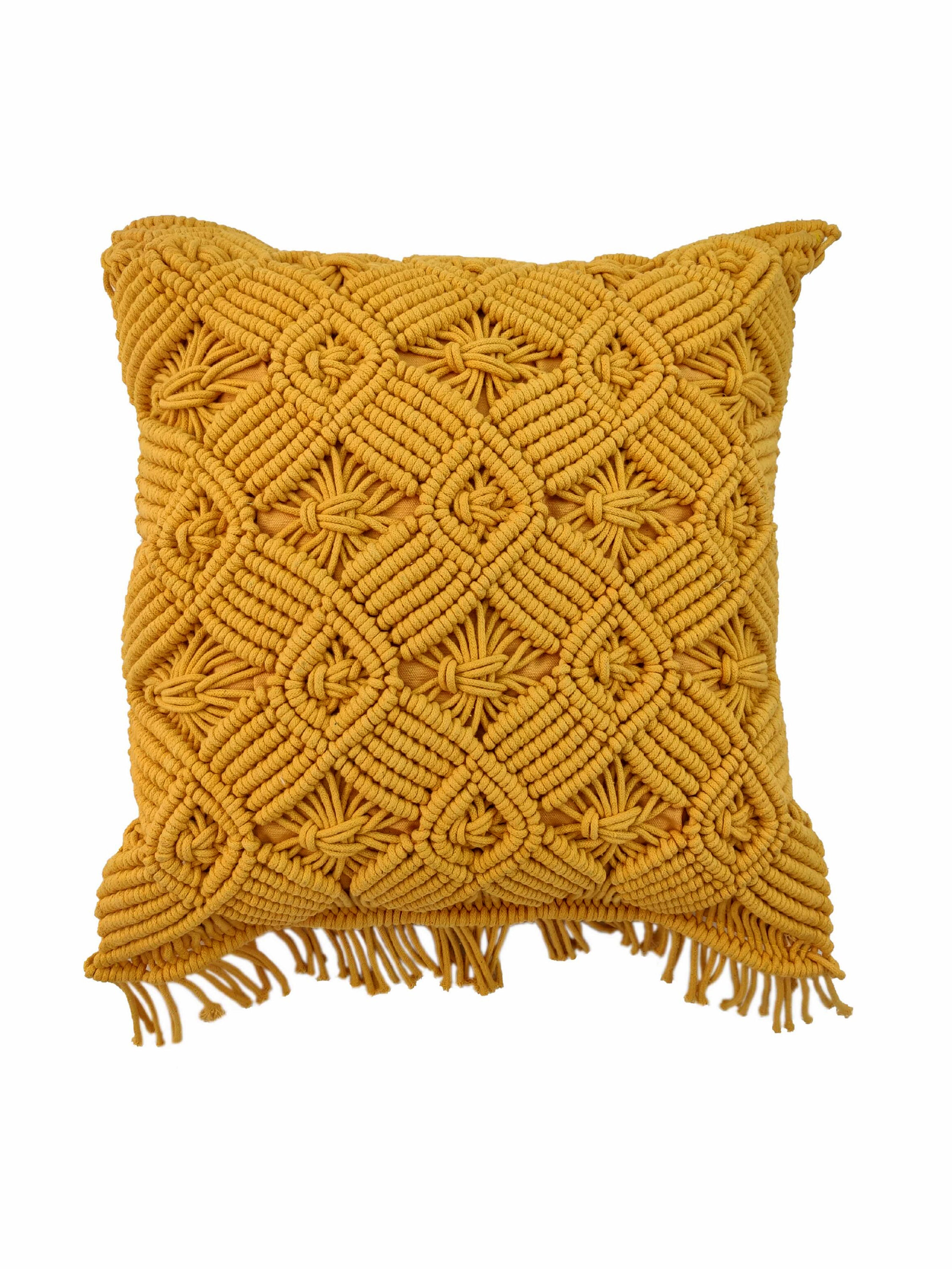 Macrame Cotton Cushion With Filler