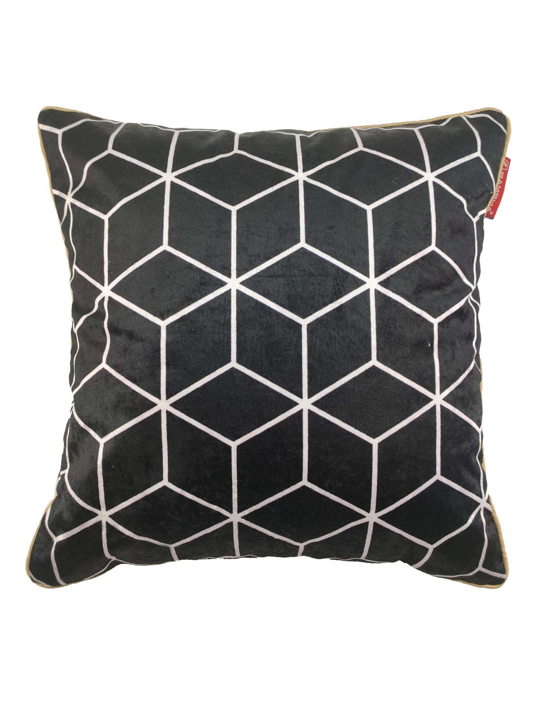 Black & White Polyester Cushion Cover CS-072