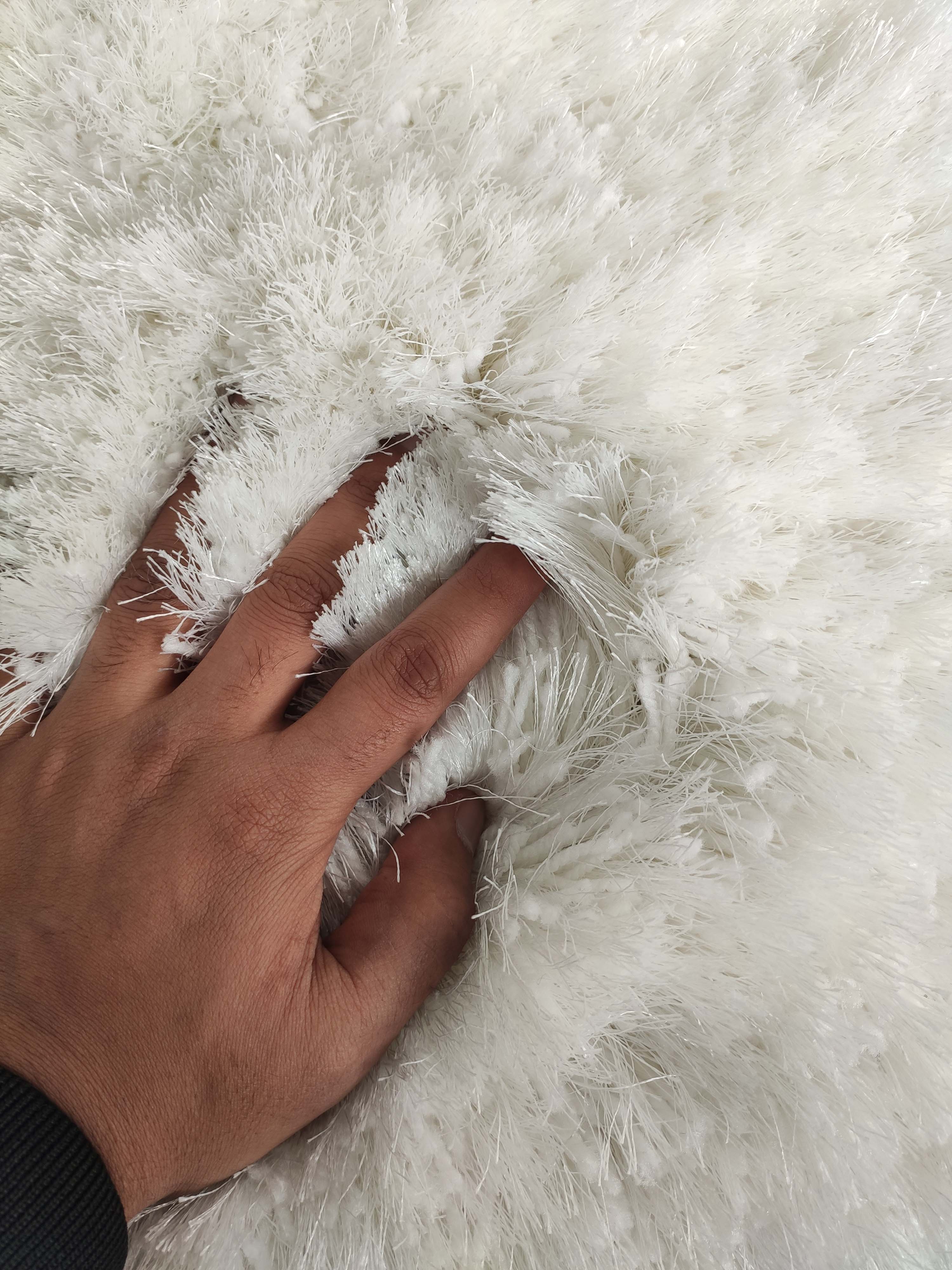 Soft and fluffy rug adding a touch of luxury to any room decor