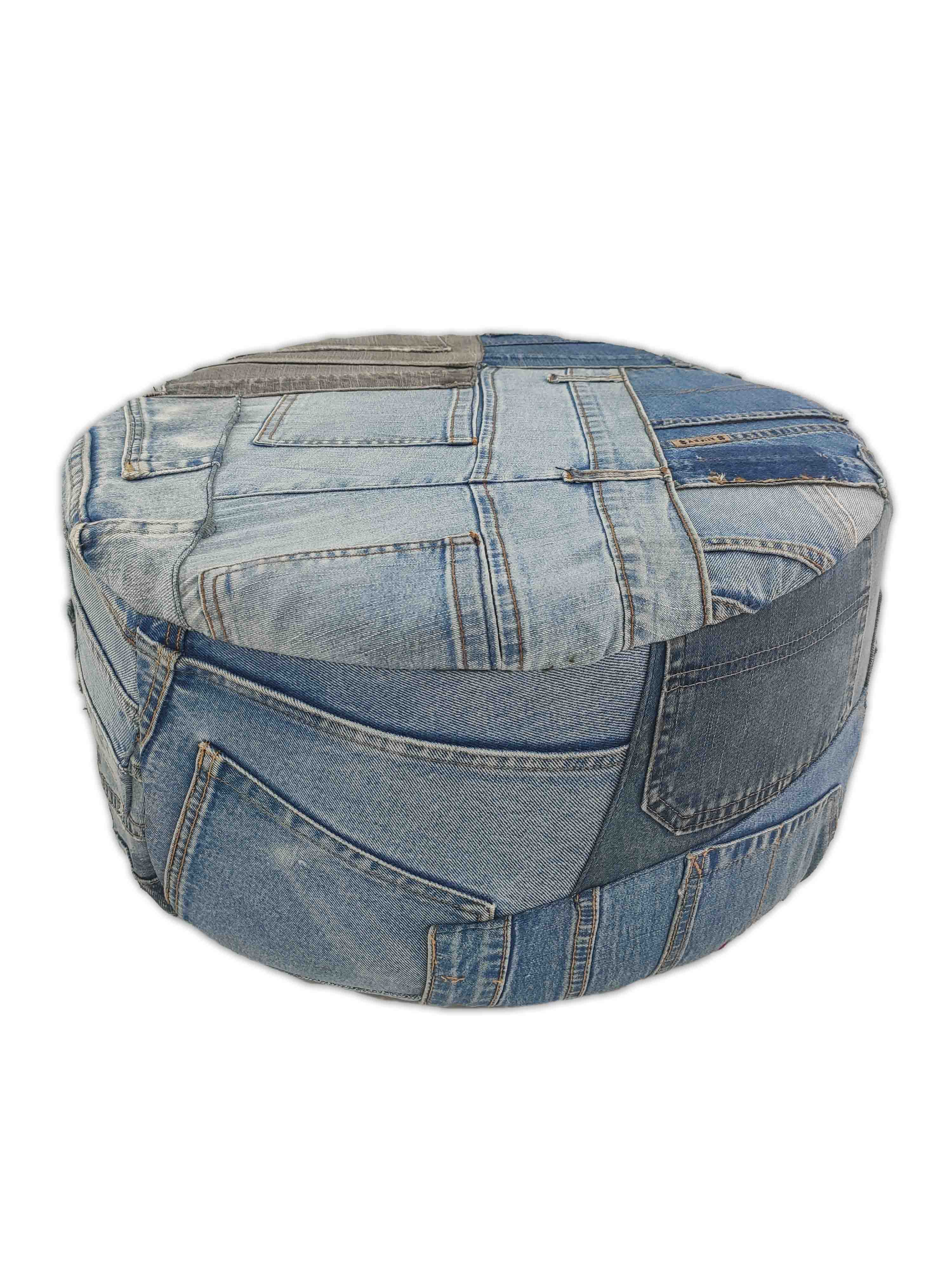 Denim Cotton Pouf PF-038