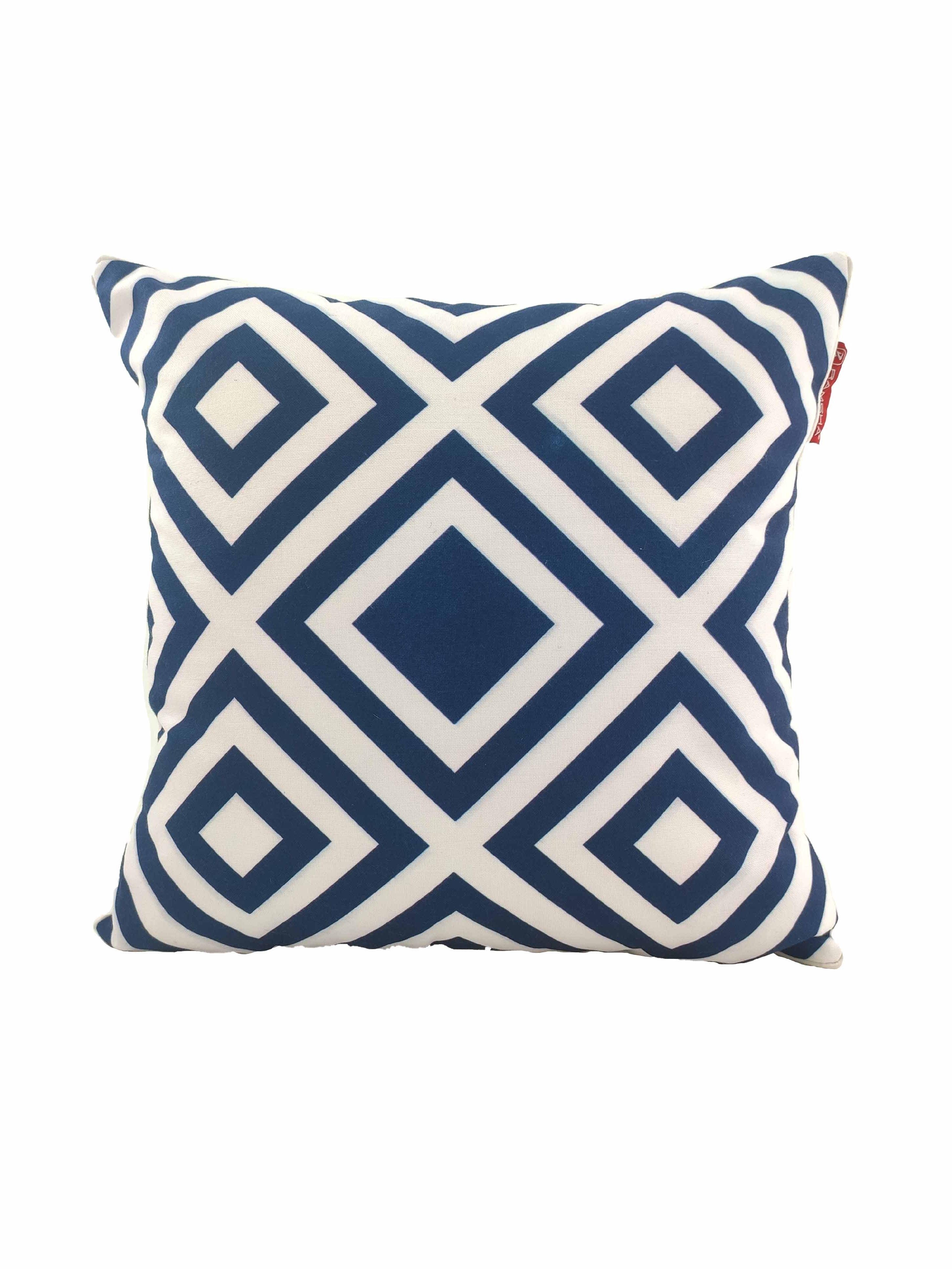 Polyester Blue & White Cushion Cover CS-116