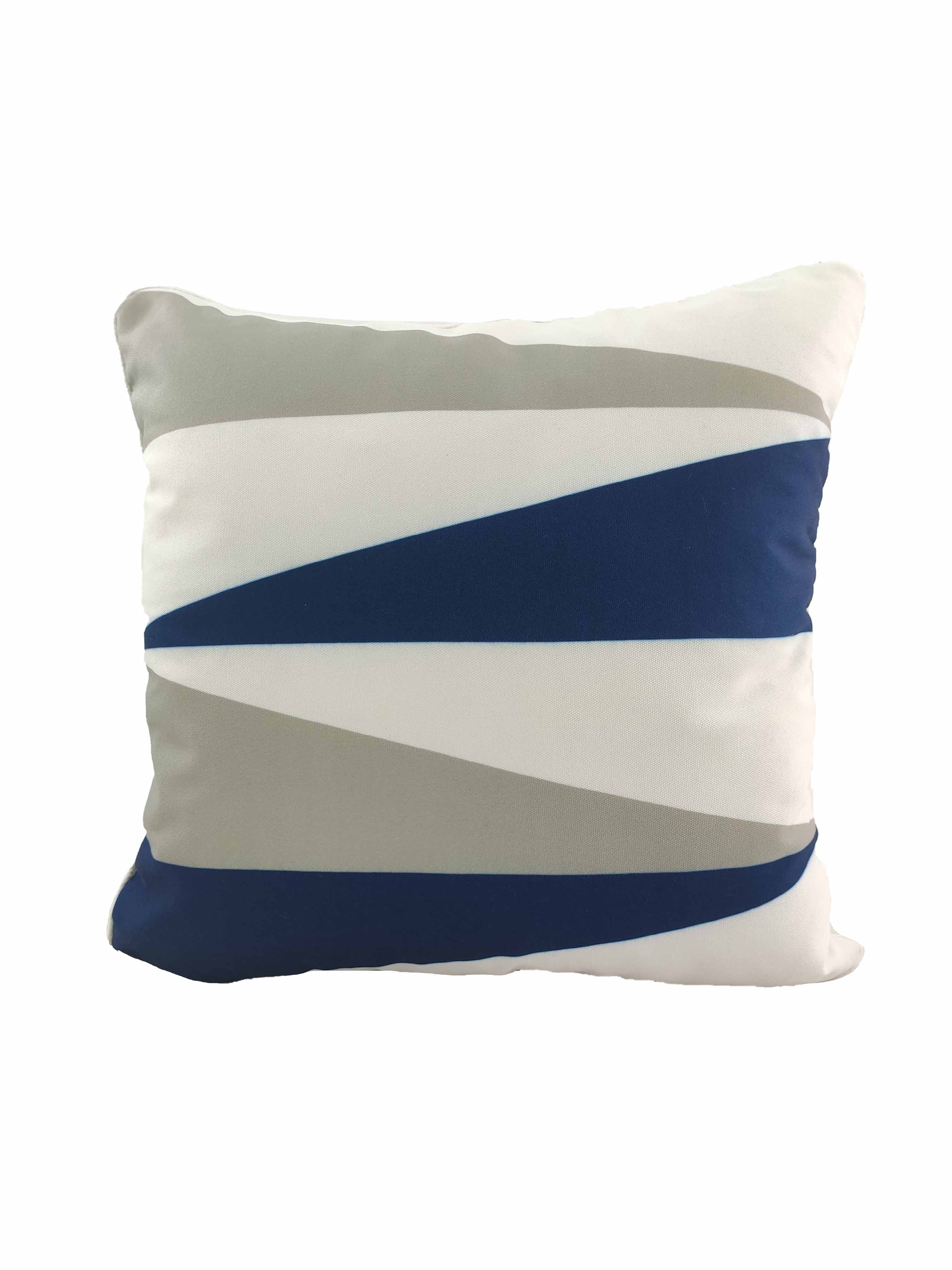 Cushion Cover Grey, White & Blue Color CS-115