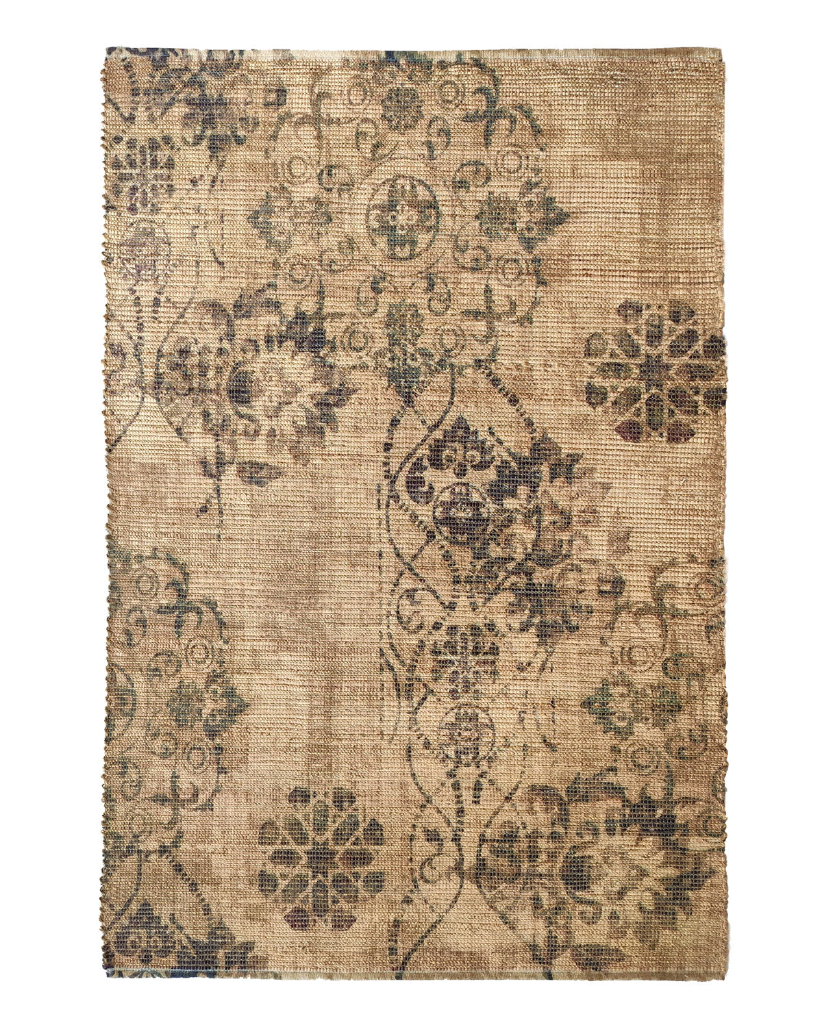 Add a fresh and modern touch to your decor with our Multi Color Floral Leaf Printed Rug, featuring a rich brown base